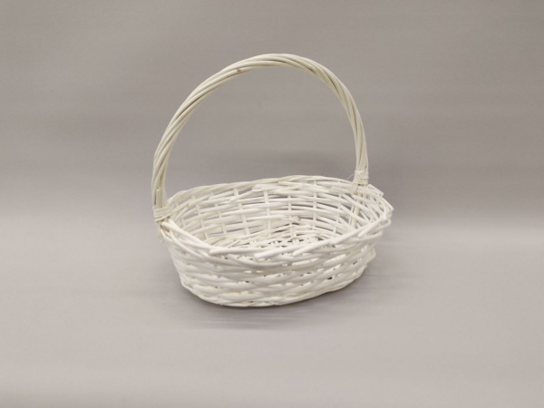Корзина плетеная (ива), 32x26x10xH30см, белый ZX25-074S/3-W-S