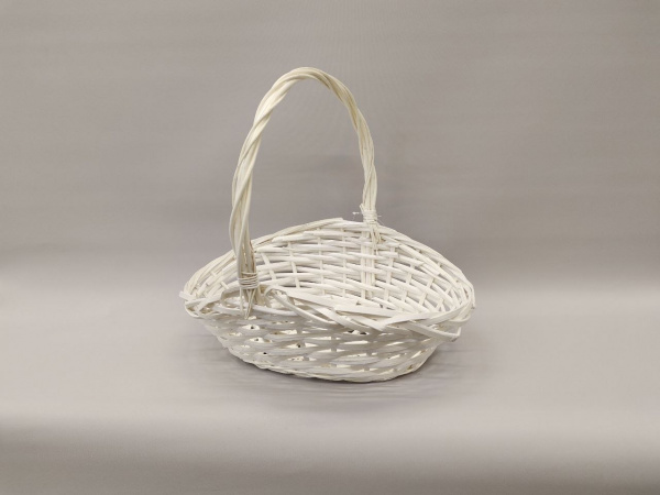 Корзина плетеная (ива), 45x35x13/18xH39см, белый ZX25-087S/3-W-L