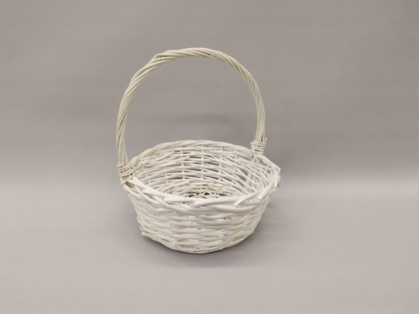 Корзина плетеная (ива), D27x11xH29см, белый ZX25-071S/S-W-S