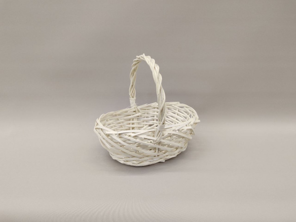 Корзина плетеная (ива), 27x22x10xH27см, белый ZX25-038S/3-W-S