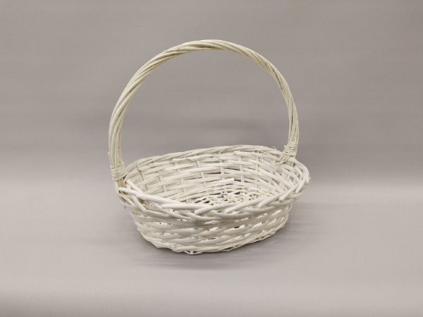Корзина плетеная (ива), 37x31x12xH34см, белый ZX25-074S/3-W-M