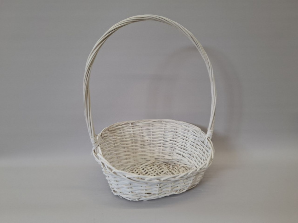 Корзина плетеная (ива), 43x33x19/10xH54 см, белый JB22-3029W-L