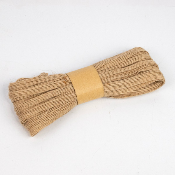 Лента Джут, 15 мм 9,1 м, натуральный