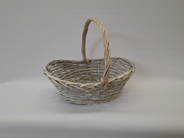 Корзина плетеная (ива), 50x35x14/18xH40см, серый JB18-2026G-L