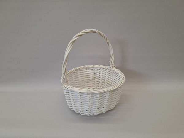 Корзина плетеная (ива), D32x15xH37см, белый JB23-3113W-L