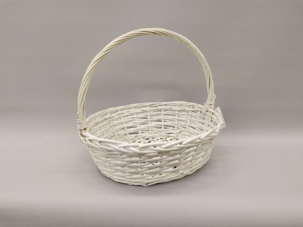 Корзина плетеная (ива), 42x35x14xH38см, белый ZX25-074S/3-W-L