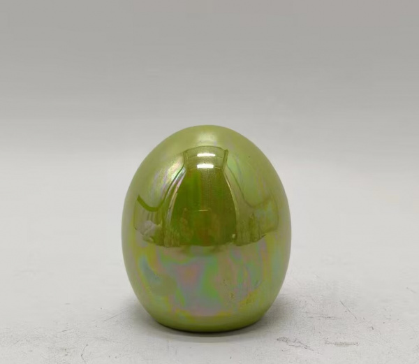Сувенир Яйцо (керамика), H9,5x8,5x8,5см, зеленый
