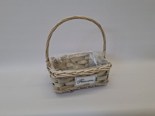 Корзина плетеная (ива), 30x18x11xH35см, серый JB23-3423-M