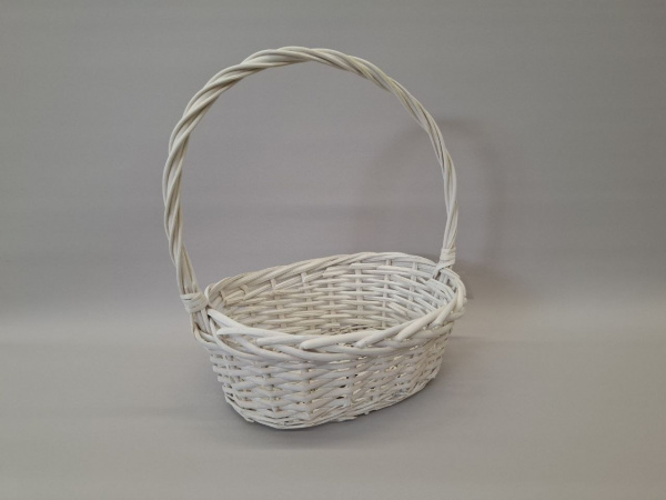 Корзина плетеная (ива), 35x25x14xH42см, белый