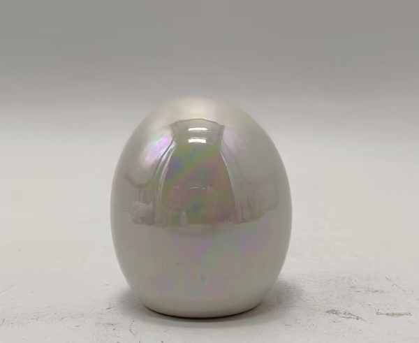 Сувенир Яйцо (керамика), H9,5x8,5x8,5см, белый