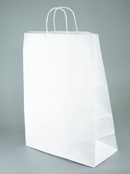Пакет подарочный (крафт), 45х35x15см, белый
