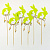 Набор вставок Кролик 6шт. (дерево), 8хH28см, зеленый