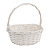Корзина плетеная (ива), D30x12xH30см, белый