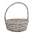 Корзина плетеная (ива), D30x12xH30 см, серый