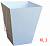 Коробка для цветов 270*410*530мм XL 1 белый