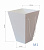Коробка для цветов 180*300*430мм M 1 белый